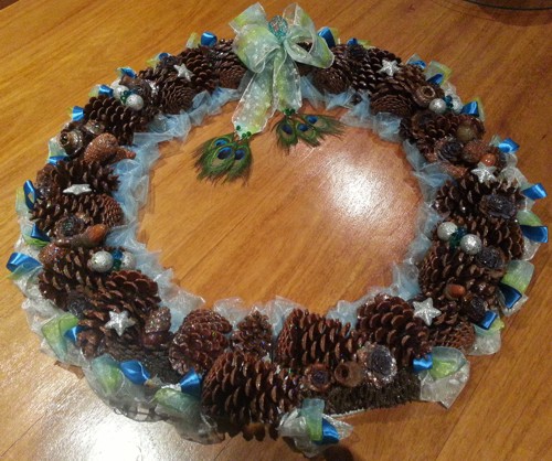 Split Christmas Wreath for Double Doors